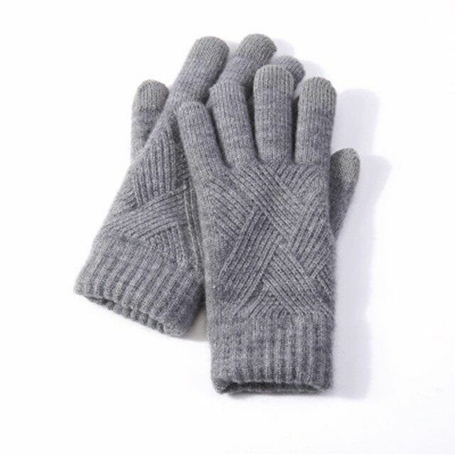 Geraldine Knitted Gloves | Warm & Versatile-Dark Grey-State of Style