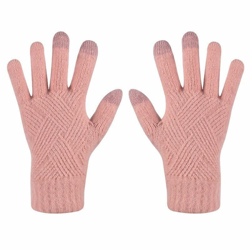 Geraldine Knitted Gloves | Warm & Versatile-Light Pink-State of Style