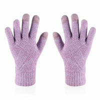 Geraldine Knitted Gloves | Warm & Versatile-Purple-State of Style