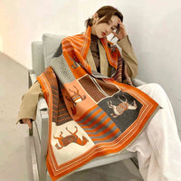 Geraldine Luxury Scarf | Stylish and Soft-Orange-State of Style