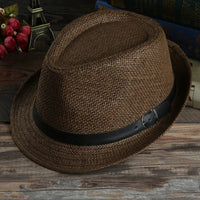 Gerardo Traditional Hat – Woven Straw Peaked Hat with Buckle-Brown-State of Style