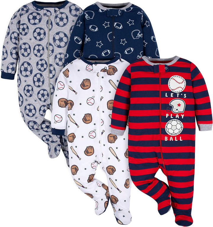 Gerber Baby Slaappakje Voor Jongens Met Voetjes-C-0-3 Months-State of Style