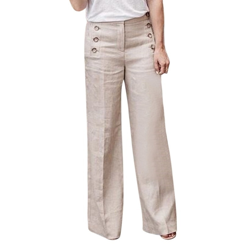 GerdasPants | Linen Trousers for Women-Beige-S-State of Style