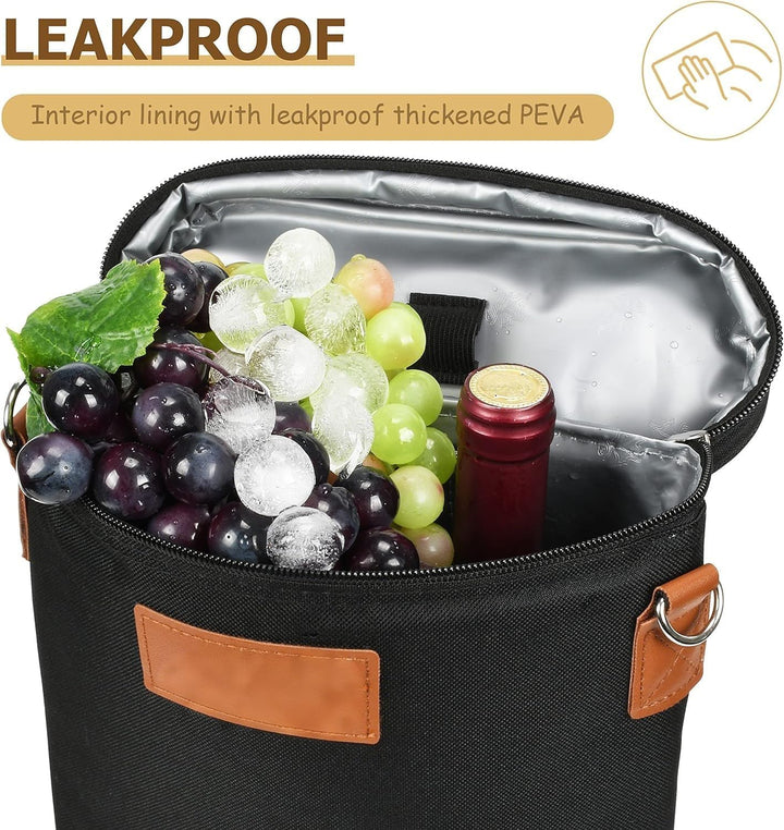 Insulated Dual Wine Bottle Carrier Bag – Buy 1, Get 1 FREE – ChillMate