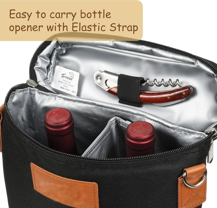 Insulated Dual Wine Bottle Carrier Bag – Buy 1, Get 1 FREE – ChillMate