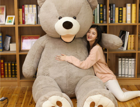 Giant Plush Teddy Bear – HugHero-Gray-80 cm-State of Style