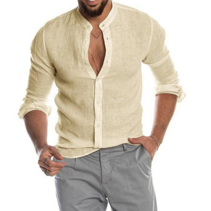 Gil Shirt | Luxurious & Comfortable-Beige-S-State of Style