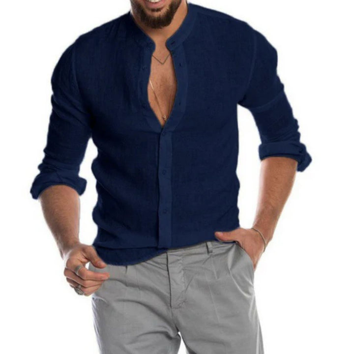 Gil Shirt | Luxurious & Comfortable-Navy Blue-S-State of Style