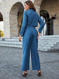 Gingham Tweed Set with High Waist - Camille-S-State of Style