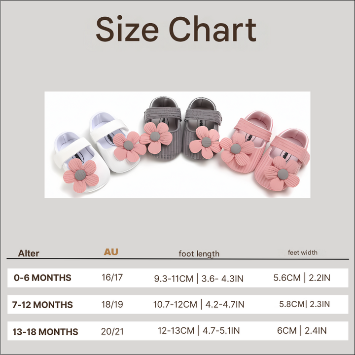 Girls Baby Booties - StackStars-Black Flowers-0-6 Months-State of Style