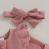 Girls' Baby Suit with Ruffles – NolaBloom-Pink-0-3M-State of Style