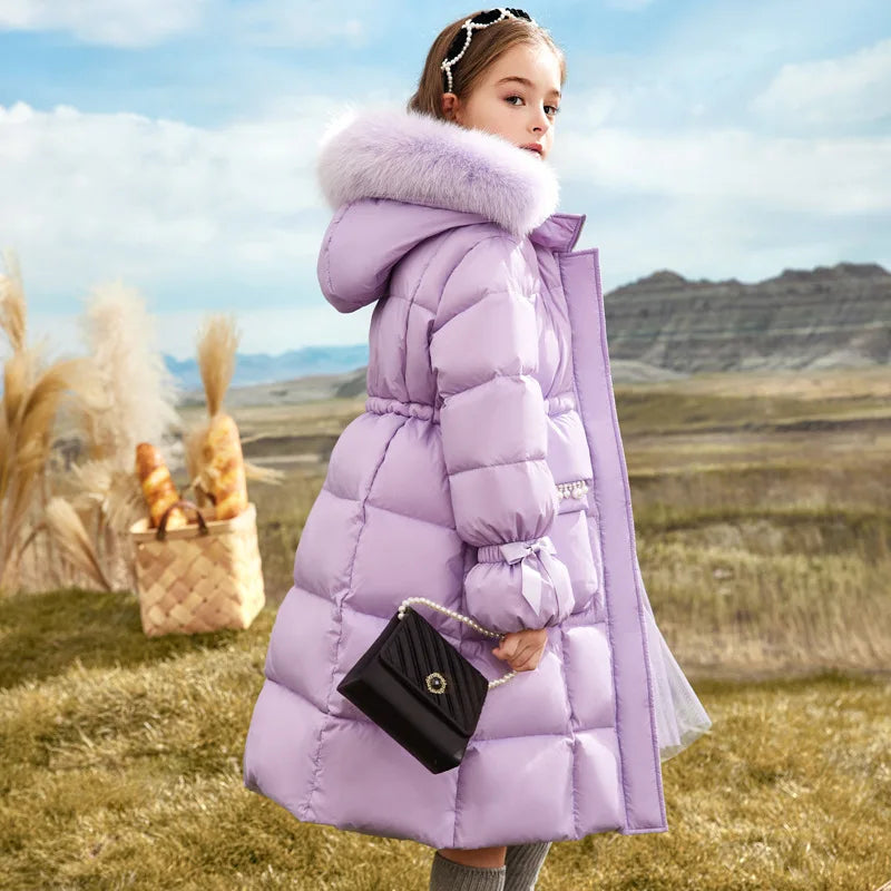 Girls' Winter Coat – Elina-Black-120 cm-State of Style