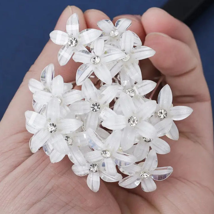 Gisela Traditional Hair Accessory – Rhinestone & Pearl U-Shaped Pins-1-State of Style