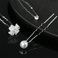 Gisela Traditional Hair Accessory – Rhinestone & Pearl U-Shaped Pins-1-State of Style