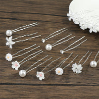 Gisela Traditional Hair Accessory – Rhinestone & Pearl U-Shaped Pins-1-State of Style