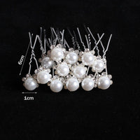 Gisela Traditional Hair Accessory – Rhinestone & Pearl U-Shaped Pins-3-State of Style