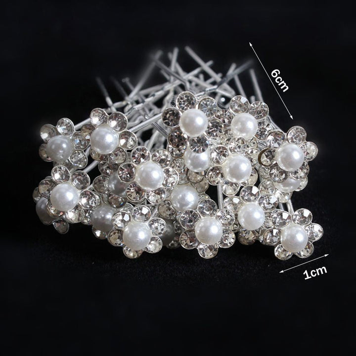 Gisela Traditional Hair Accessory – Rhinestone & Pearl U-Shaped Pins-7-State of Style