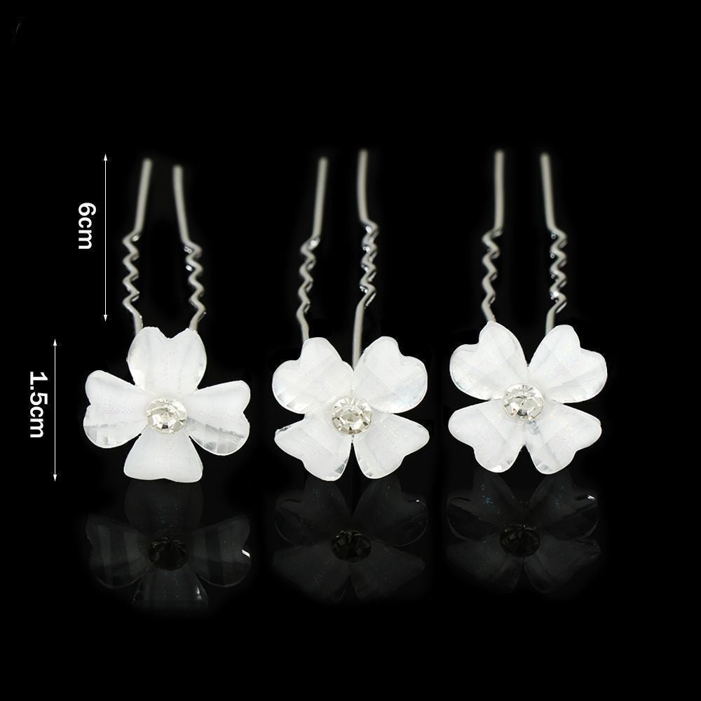 Gisela Traditional Hair Accessory – Rhinestone & Pearl U-Shaped Pins-8-State of Style