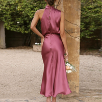 Glamorous One Shoulder Satin Dress - Emily-Pink-S-State of Style
