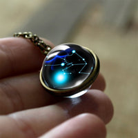 Glass 12 Zodiac Sign Protective Pendant - Sofia-Taurus-State of Style