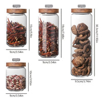 Glass Airtight Kitchen Storage Jar - LunaSeal-450ML-State of Style