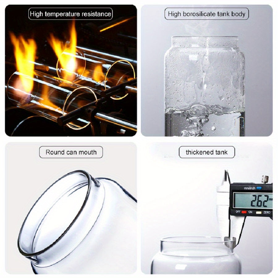 Glass Airtight Kitchen Storage Jar - LunaSeal-450ML-State of Style