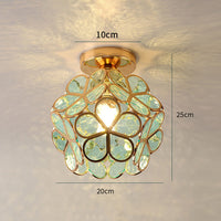 Glass Flower Ceiling Lamp - FloraGlow-Green-D20*H25 cm-State of Style