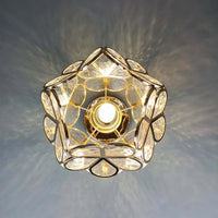 Glass Flower Ceiling Lamp - FloraGlow-Green-D20*H25 cm-State of Style