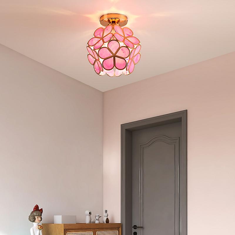 Glass Flower Ceiling Lamp - FloraGlow-Pink-D20*H25 cm-State of Style