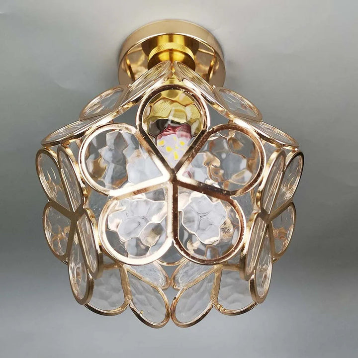 Glass Flower Ceiling Lamp - FloraGlow-Transparent-D20*H25 cm-State of Style