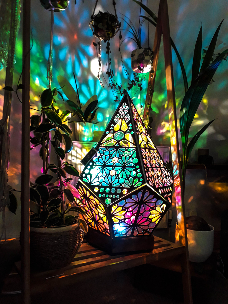 Glass-In-Leaded Style LED Table Lamp - LumiAura-State of Style