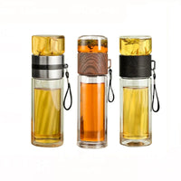 Glass Keeping Warm Bottle - ClearTherm-Wood-State of Style