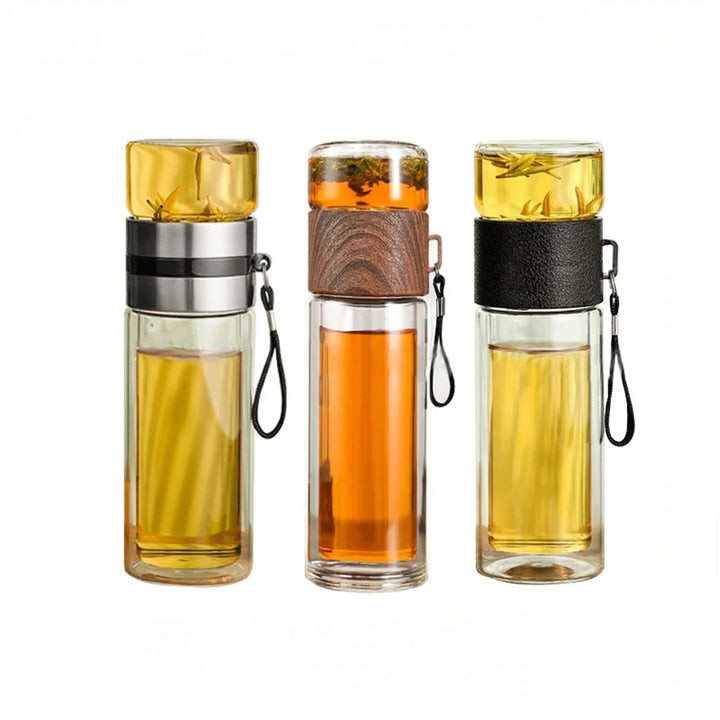 Glass Keeping Warm Bottle - ClearTherm-Wood-State of Style