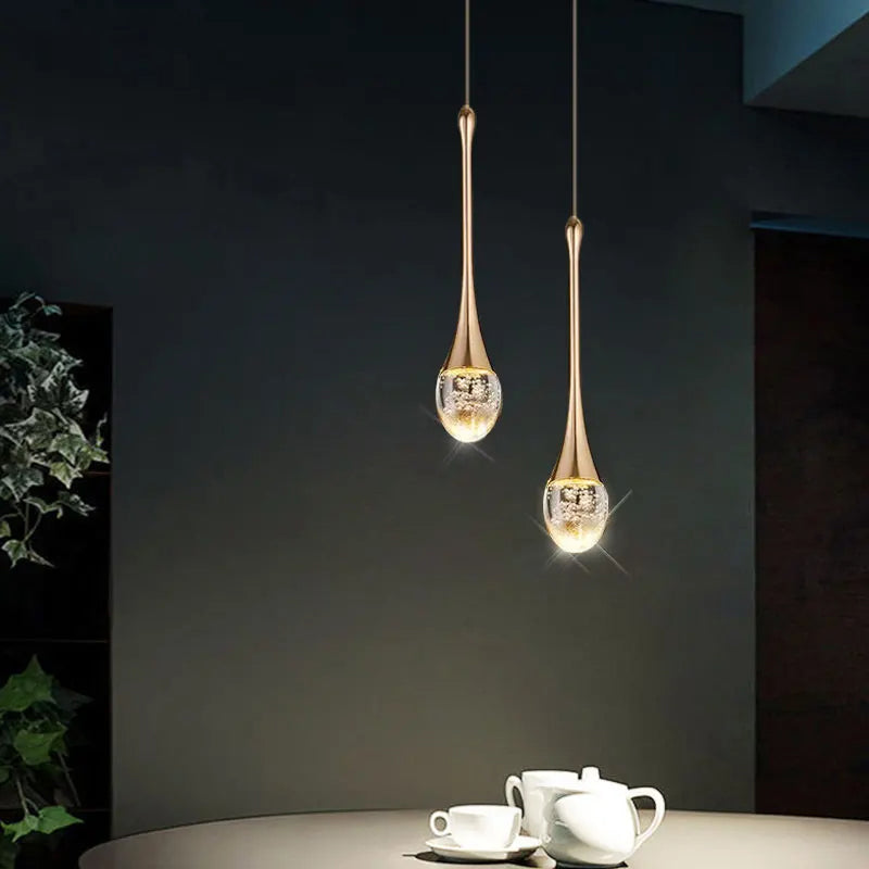 Glass Pendant Light with Warm Glow - Vetra-Gold-1 lamp-State of Style