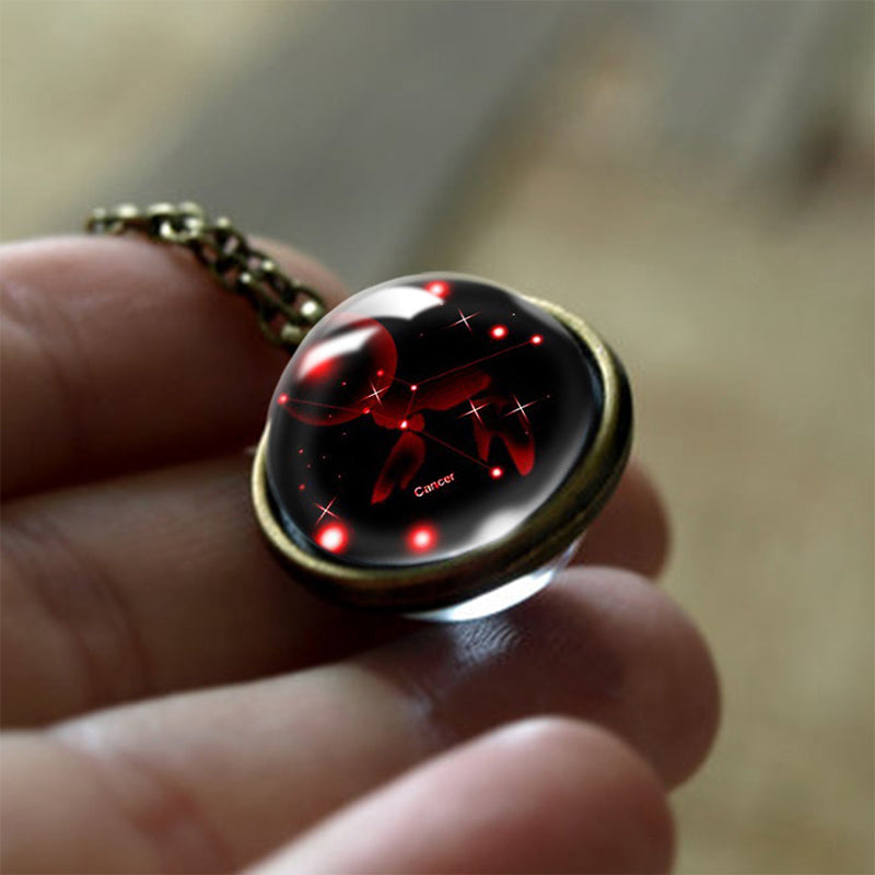 Glass Zodiac Protection Pendant – Sofia-Cancer-State of Style