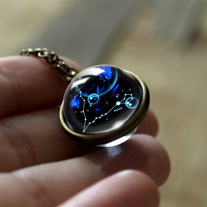 Glass Zodiac Protection Pendant – Sofia-Pisces-State of Style