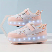 Glide in Style with Velo – Sneakers with Wheels and Light-Up Soles-Pink-11 (Kids)-State of Style