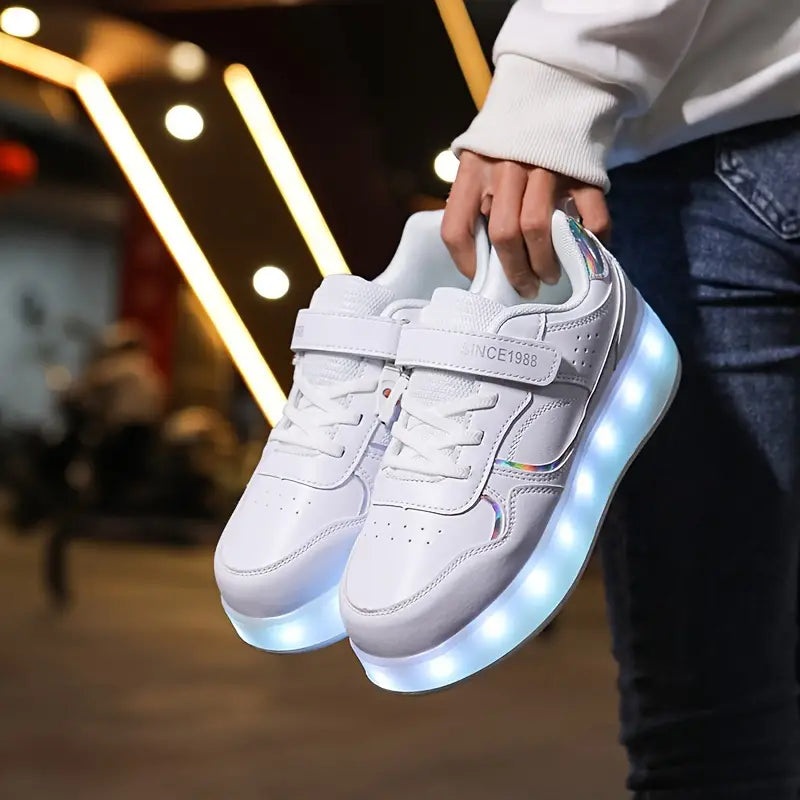 Glide in Style with Velo – Sneakers with Wheels and Light-Up Soles-Purple-11 (Kids)-State of Style