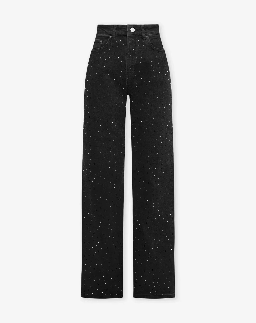 Glitter Jeans for Women - Luminara-Black with Subtle Pearls-S-State of Style