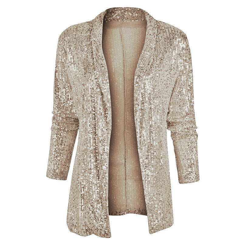 Glitter Sequin Vest - Sophia-Gold-S-State of Style