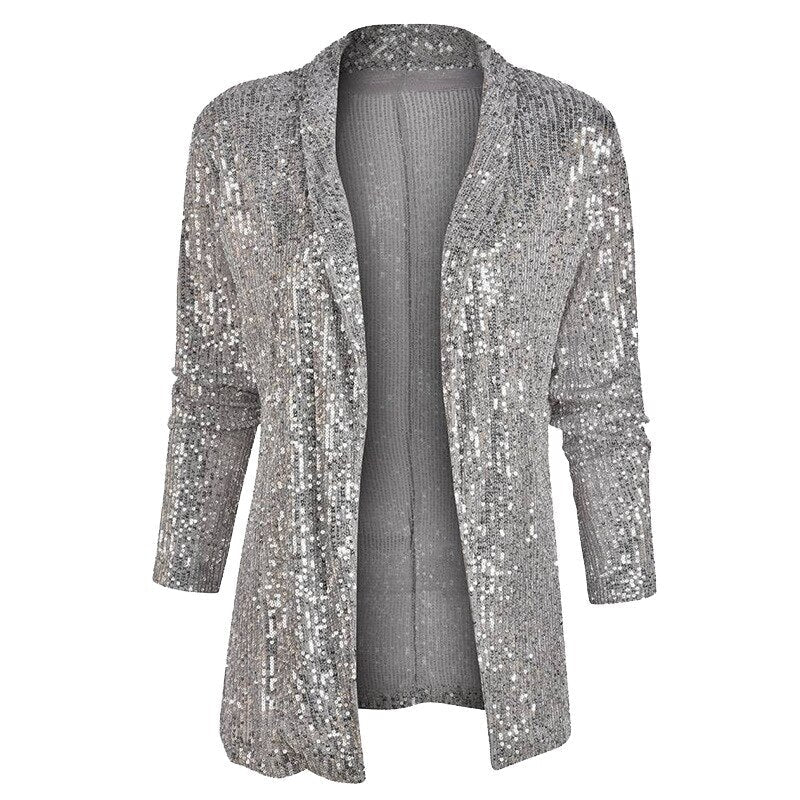 Glitter Sequins Vest - Sophia-Grey-S-State of Style