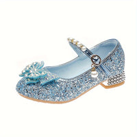 Glitter Shoe Isla – Comfortable Slip-On with Sequins & Pearls for Girls-Blue-7-State of Style