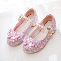 Glitter Shoe Isla – Comfortable Slip-On with Sequins & Pearls for Girls-Pink colour-7-State of Style