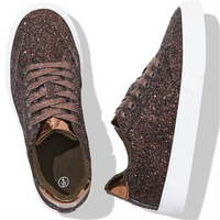 Glitter Sparkly Lace-up Sneakers - Anna-Gold-3.5-State of Style