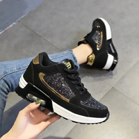 Glitter Women’s Shoes for Breathable Comfort - SparkleFit-Black-Purple-4-State of Style