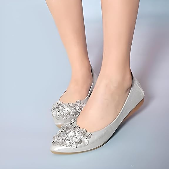 Glittering Rhinestone Ballerina Flats - Yelena-Black-3-State of Style