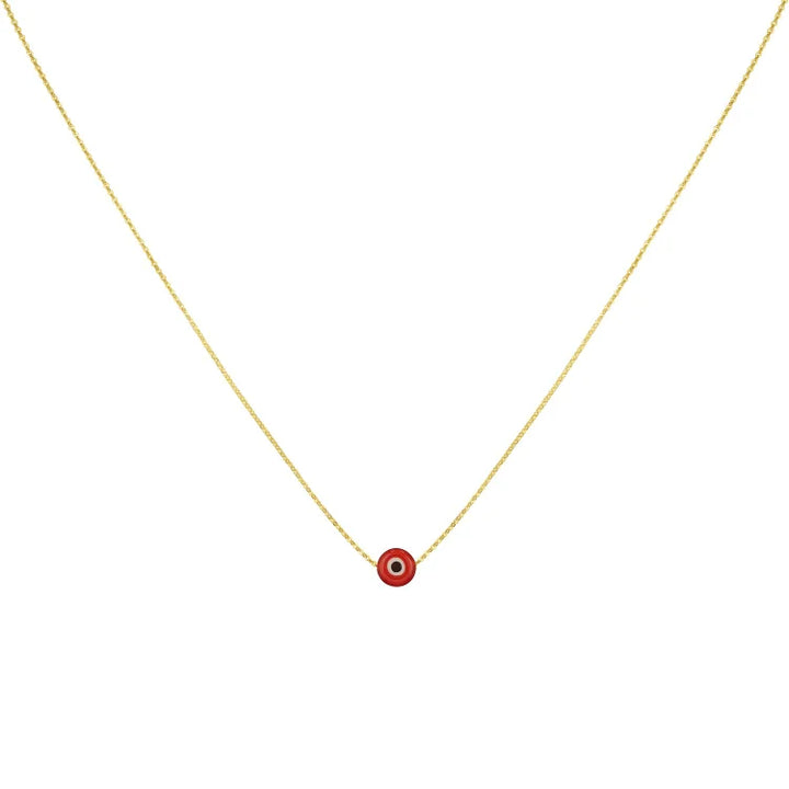Glossy Nazar Necklace - Amira-Red-Gold-State of Style