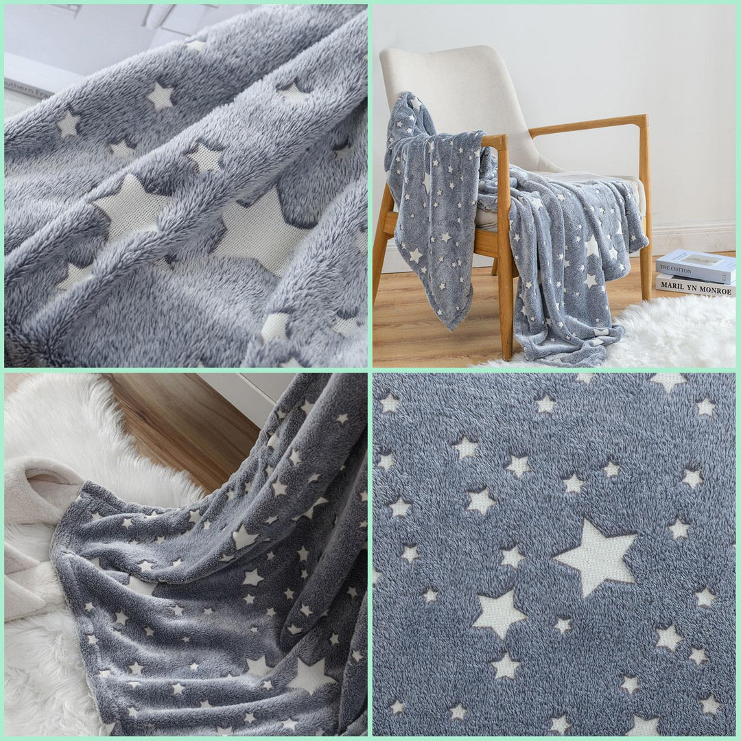 Glow in the Dark Children's Blanket – TwinkleTuck-Stars-100 x 150 cm-State of Style