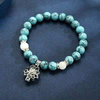 Glow-in-the-Dark Lotus Bracelet | Elegant Women's Jewellery-Blue-Aqua-State of Style