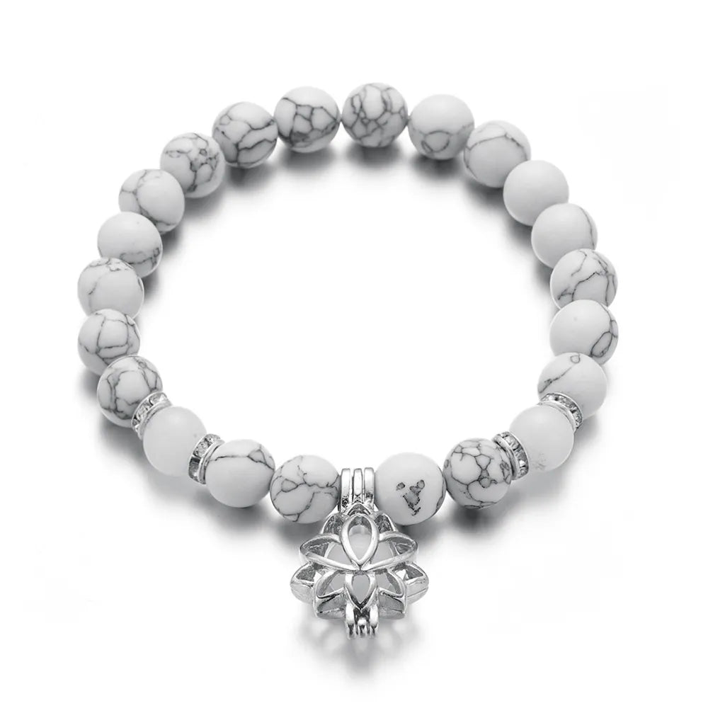 Glow-in-the-Dark Lotus Bracelet | Elegant Women's Jewellery-Blue-Aqua-State of Style